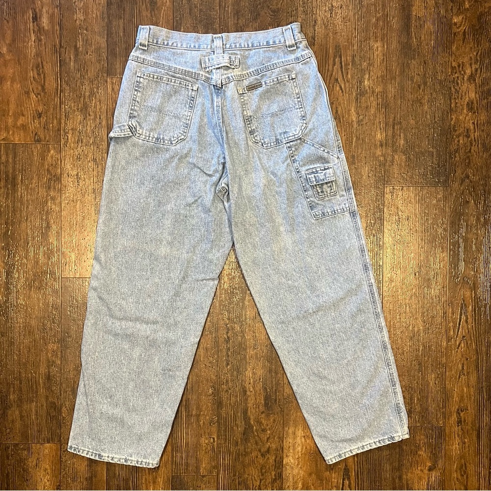 Vintage Y2K Riveted By Lee Women’s Baggy Carpenter Jeans Blue Skater Size 12P